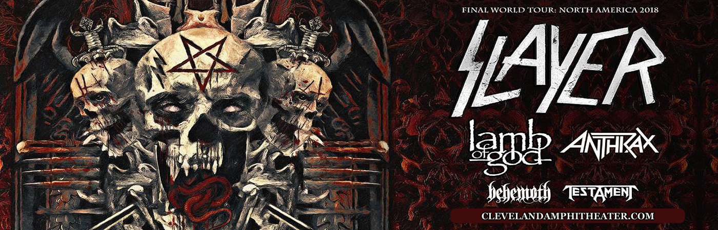 Slayer, Lamb of God, Anthrax. Behemoth & Testament at Blossom Music Center