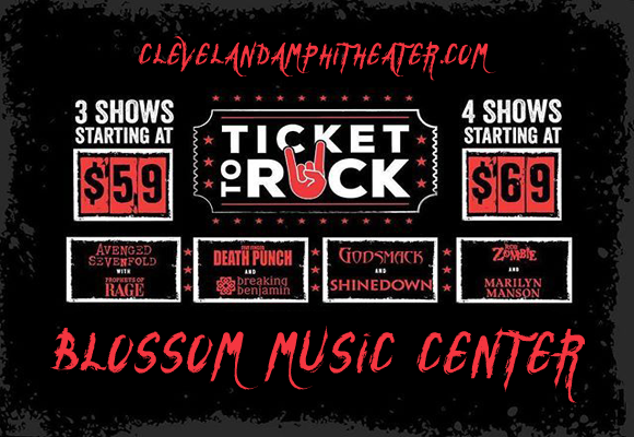 Ticket To Rock (Includes Avenged Sevenfold, Rob Zombie & Five Finger Death Punch Performances) at Blossom Music Center