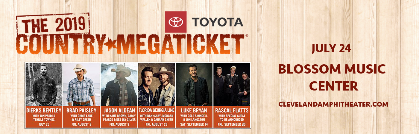 2019 Country Megaticket Tickets (Includes All Performances) at Blossom Music Center tickets 2019 Country Megaticket Tickets (Includes All Performances) at Blossom Music Center