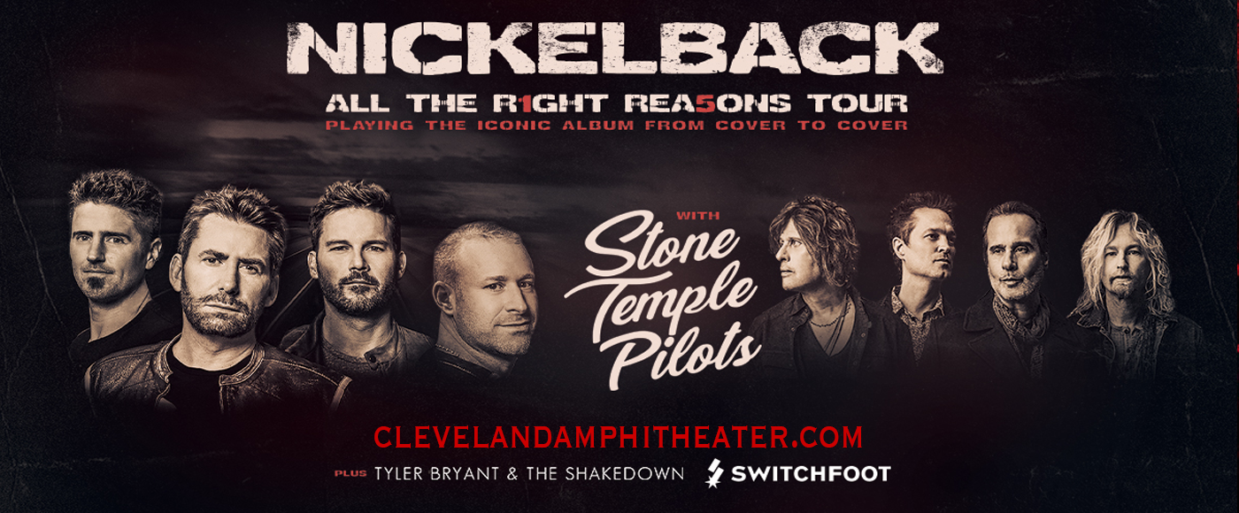Nickelback, Stone Temple Pilots & Tyler Bryant and The Shakedown at Blossom Music Center tickets Nickelback, Stone Temple Pilots & Tyler Bryant and The Shakedown at Blossom Music Center