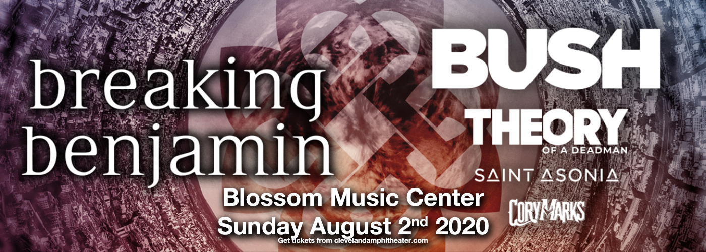 Breaking Benjamin & Bush at Blossom Music Center tickets Breaking Benjamin & Bush at Blossom Music Center