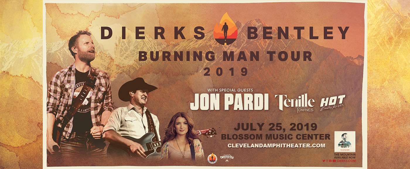 Dierks Bentley, Jon Pardi & Tenille Townes at Blossom Music Center